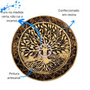 Incensário Redondo Artesanal em Resina