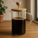 Prensa Francesa com Tampa de Bambu Sofisticada