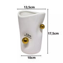 Cachepot Porcelana com Esferas Douradas